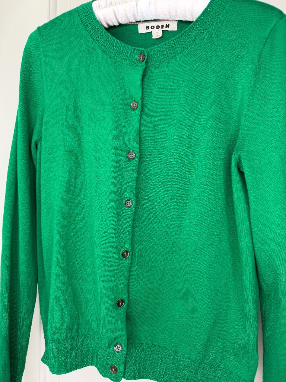 Boden Green Button-Down Cardigan Long Sleeve Size Small